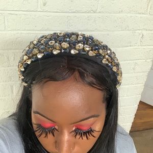 Blue bling headband